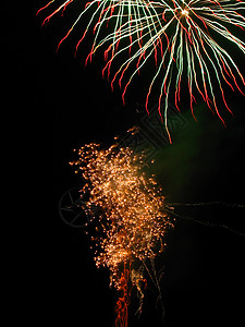 2008年澳大利亚凯恩斯新一年的烟花活动绿色假期庆祝焰火灯光喜庆乐趣红色橙子图片