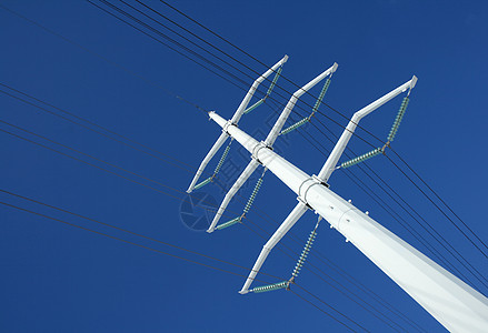 白电金牌和电线行业电压收费电力工程蓝天天空活力电气金属图片