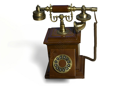 古代电话皮革持有者古董古物戒指精制木头接线员听筒电话机图片