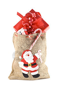 圣诞礼物假期礼物白色问候语包装丝带庆典解雇传统惊喜背景图片