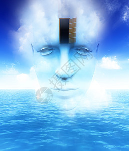 敞开的心灵之门 12海洋概念液体梦境白色心境天空鼻子波浪男性图片