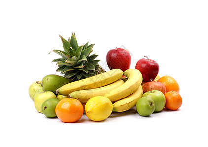 白上孤立的水果蓝色作品营养甜点柠檬紫色异国蔬菜果汁香蕉图片