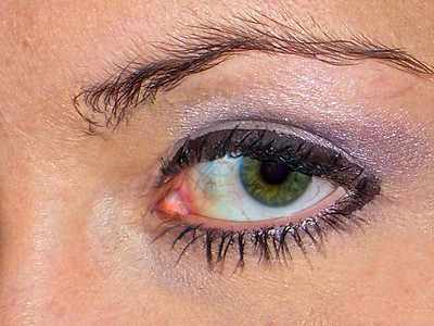 妇女眼美丽头发眼球皮肤瞳孔角膜眼睛女孩眼线笔女性图片