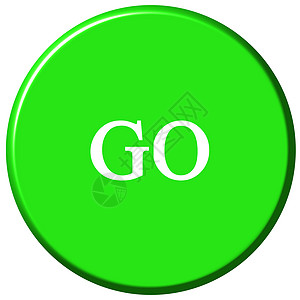 Go 按按键斜角圆形概念绿色按钮目的信号圆圈图片