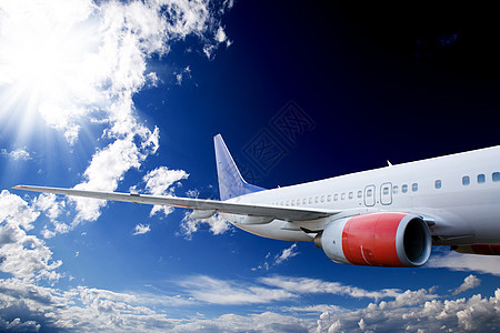 天空空中飞机商业天线航班翅膀引擎衬垫运输喷射客机空气图片