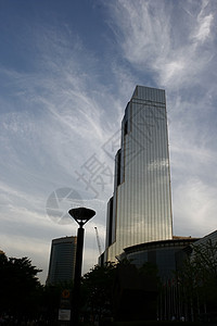 韩国的场景城市建筑金融成功商业爱好天空生活中心办公室图片