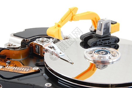 计算机服务挖掘维修驾驶光盘数据贮存磁盘服务器推土机技师图片