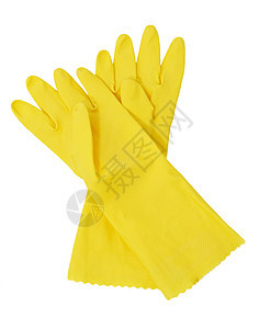 黄黄色橡胶手套背景图片