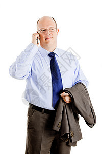 商务人士手机讲话工人老板男人电脑电话领导办公室职业图片