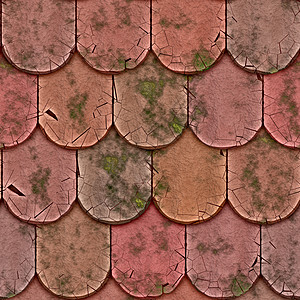 屋顶瓷砖插图粉色裂缝红色图片