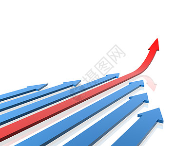 增长领导者优胜者团队红色反射对角线生长商业行动插图图片