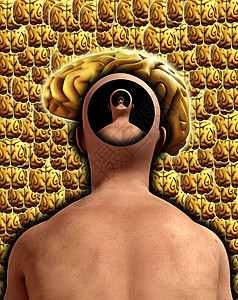 无限思想男性思维医疗肩膀卫生想像力丘脑头脑思考男人图片