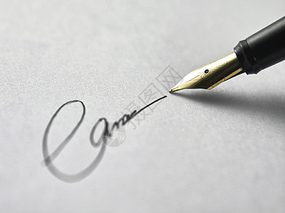 签署签名墨水钢笔商业合同协议金子订婚写作宏观文档图片