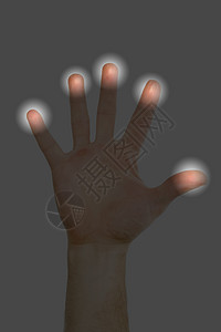 指纹印刷扫描传感器核实打印钥匙护照小说生物拇指棕榈手指图片