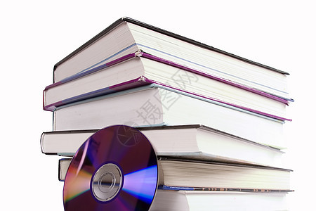 CD 书本高度技术学习科学文学学校电脑白色光盘大学图片