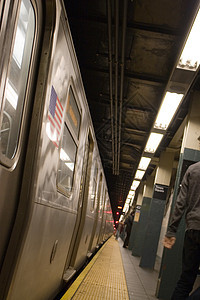 纽约市地铁火车隧道世界民众速度旅行运输踪迹工作车站图片