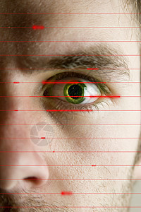Iris 扫描眼睛风险数据钥匙激光社会男生可达性安全瞳孔背景图片