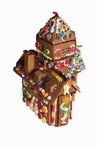姜饼屋大厦糖果创造力假期房子建筑别墅烘烤面包挑战图片