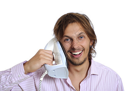 商业工具男人衣服思维熨烫织物电话工作室洗衣店衬衫男性图片