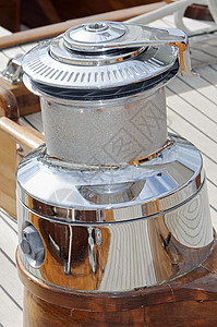 温希镀铬帆船合金工具导航金属甲板航行背景图片