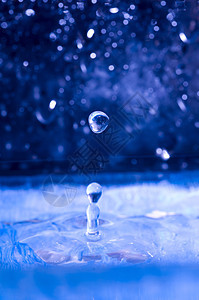 水滴5蓝色玻璃液体科学墙纸圆圈环境气泡雨滴金属图片