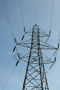 平线线路电源线电力工程力量电气电缆网络环境金属图片