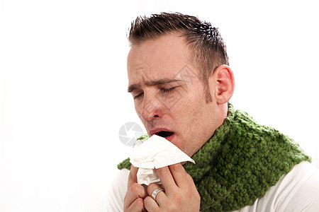 人类患有过敏或流感图片