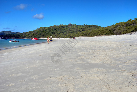 澳大利亚昆士兰州Whitsunday群岛障碍白色岛屿女士盎司海滩乐趣蓝色图片