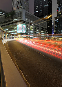 香港之夜风景车辆摩天大楼场景地标运动城市汽车建筑街道图片