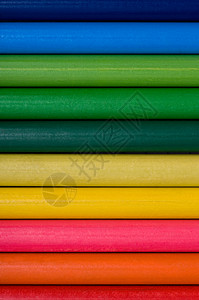 多彩铅笔彩虹蓝色乐器团体石板艺术黄色宏观材料绿色图片