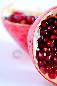 石榴粮食红色种子饮食热带食物水果片段图片