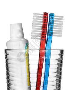 牙刷和牙膏蓝色治疗玻璃牙医塑料卫生刷子产品管子美白图片