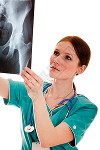 照X光照片的女医生保健学生头发儿科职业躯干射线胸部卫生x射线图片
