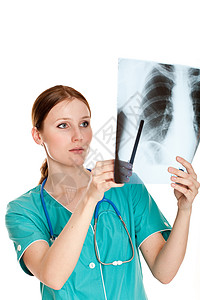 检查X光照片的女医生药品射线女性学生卫生躯干实验室护士头发脊柱图片