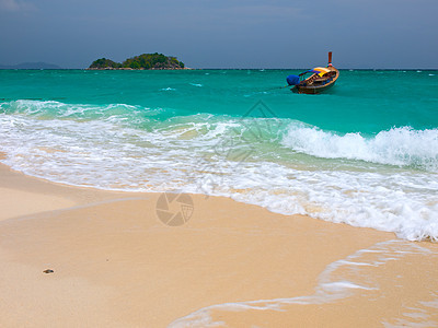 热带热带海滩阳光海湾海岸假期海景旅行海岸线风景海洋泡沫图片