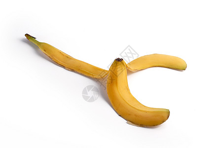 香蕉皮 水果皮被白色隔绝图片