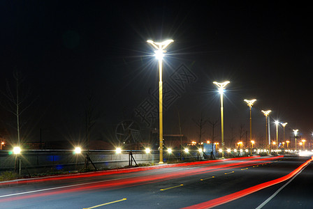 夜幕夜生活场景城市交通速度路灯夜景踪迹汽车图片