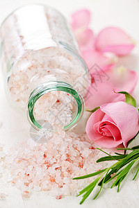 浴盐草药矿物瓶子呵护花瓣温泉卫生芳香水晶福利图片
