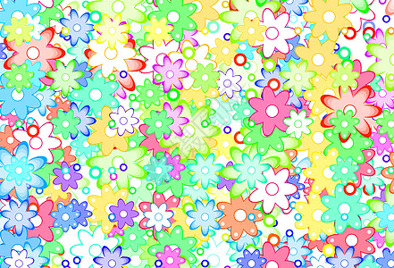 春花精美摘要夹子海报乐趣艺术孩子紫色墙纸插图橙子花朵图片