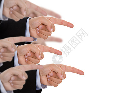 多手指针白色办公室公司手指女性团队工作手势团体商业背景图片