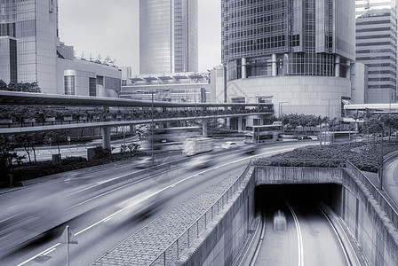 现代城市的交通地平线速度市中心首都场景玻璃运输驾驶街道建筑学图片