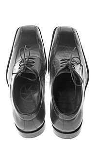 男人的黑鞋子抛光鞋带鞋类男士皮革商业产品图片
