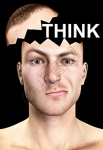 迷乱的人思考科学专注生物学脑叶保健病人脑力思维渐变头脑图片