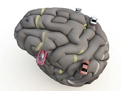 汽车脑线条智力智商头脑生物学器官车辆科学专注脑洞图片