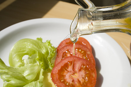 沙拉饮食市场设置玻璃叶子食物植物餐厅午餐桌面图片