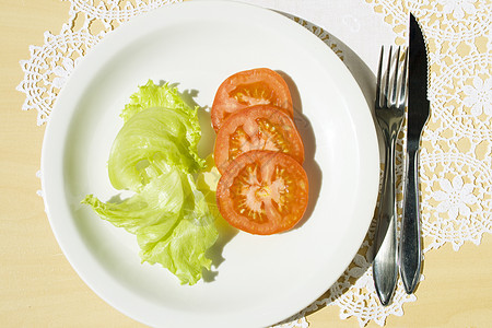 沙拉桌面设置蔬菜美食叶子餐厅菜单食物环境植物图片