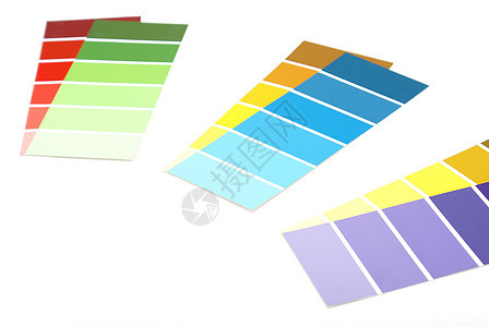 油漆样本打印光谱染色卡片图表黄色蓝色设计师画家绿色图片