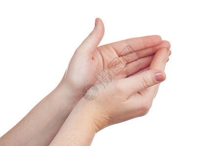 手势符号语言指甲概念女士枝条身体背景图片