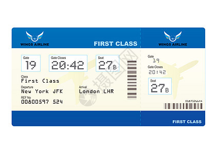 飞机票座位条码运输航班文档卡片班级飞机场航空公司木板图片