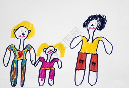 儿童照片 家庭 白种背景背景图片